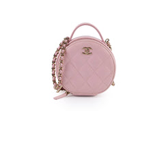 Chanel Mini Round Pink Crossbody Bag