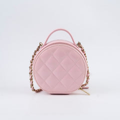 Chanel Mini Round Pink Crossbody Bag