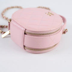 Chanel Mini Round Pink Crossbody Bag