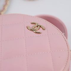 Chanel Mini Round Pink Crossbody Bag