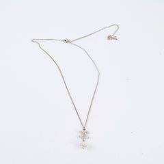 Chanel Silver CC Logo Necklace Costume Jewellery