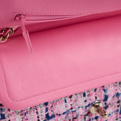 Chanel Classic Flap Medium/Large Pink Tweed