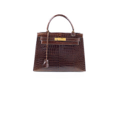 Hermes Vintage Kelly 29 Croc - M Circle Square 1983