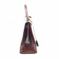 Hermes Vintage Kelly 29 Croc - M Circle Square 1983