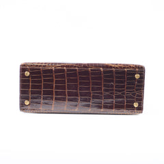 Hermes Vintage Kelly 29 Croc - M Circle Square 1983