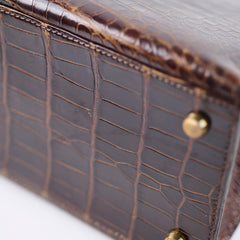 Hermes Vintage Kelly 29 Croc - M Circle Square 1983