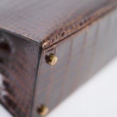 Hermes Vintage Kelly 29 Croc - M Circle Square 1983