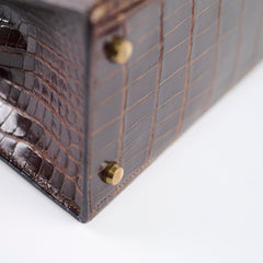 Hermes Vintage Kelly 29 Croc - M Circle Square 1983