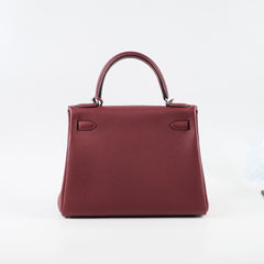 Hermes Kelly 28 Rouge H Togo PHW K Stamp