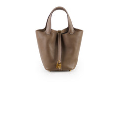 Hermes Picotin 18 Etoupe Clemence GHW D Stamp