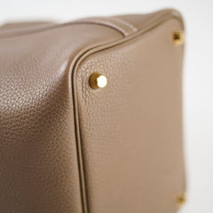 Hermes Picotin 18 Etoupe Clemence GHW D Stamp