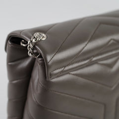 Saint Laurent Loulou Matelasse Small Shoulder bag Grey