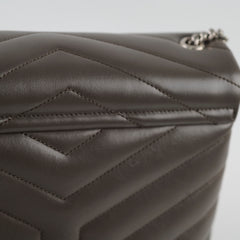 Saint Laurent Loulou Matelasse Small Shoulder bag Grey