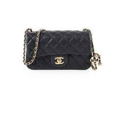 Chanel 23C Lambskin Gold Pearl Crush Rectangle Mini