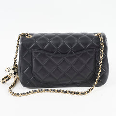 Chanel 23C Lambskin Gold Pearl Crush Rectangle Mini