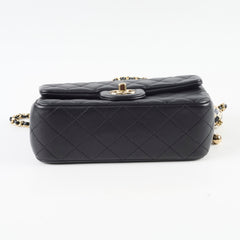 Chanel 23C Lambskin Gold Pearl Crush Rectangle Mini