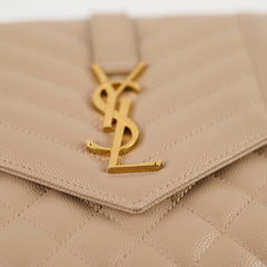 Saint Laurent Envelope Flap Pouch Beige
