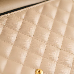 Saint Laurent Envelope Flap Pouch Beige