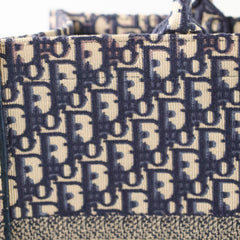 Dior Large Book Tote Navy Oblique