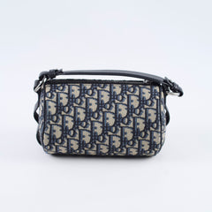 Christian Dior Mini Oblique Jacquard Roller Bag Navy