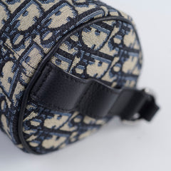 Christian Dior Mini Oblique Jacquard Roller Bag Navy