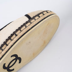 Chanel Lace Up Pearl Espadrilles Size 38