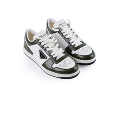 Prada White and Green Downtown Sneakers Mens 6.5