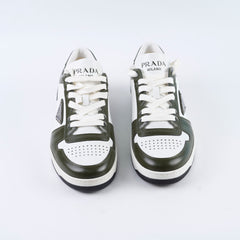Prada White and Green Downtown Sneakers Mens 6.5