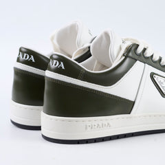 Prada White and Green Downtown Sneakers Mens 6.5