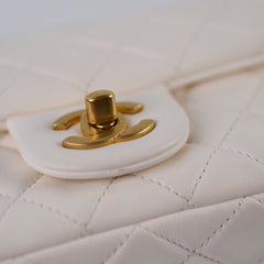 Chanel Mini Rectangular Lambskin Pearl Crush White Microchip