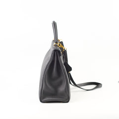 Hermes Kelly 32 Black Togo GHW C Stamp