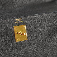 Hermes Kelly 32 Black Togo GHW C Stamp