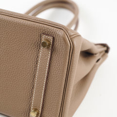 Hermes Birkin 30 Etoupe GHW Togo A Stamp