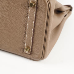 Hermes Birkin 30 Etoupe GHW Togo A Stamp