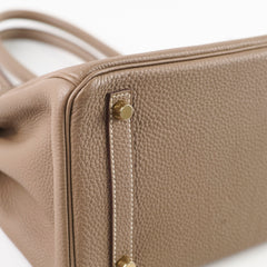 Hermes Birkin 30 Etoupe GHW Togo A Stamp