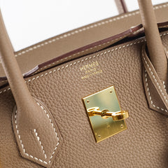 Hermes Birkin 30 Etoupe GHW Togo A Stamp