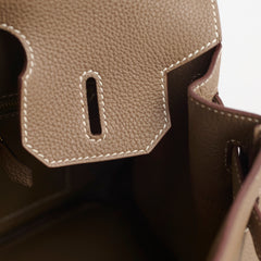 Hermes Birkin 30 Etoupe GHW Togo A Stamp