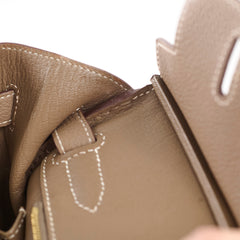 Hermes Birkin 30 Etoupe GHW Togo A Stamp