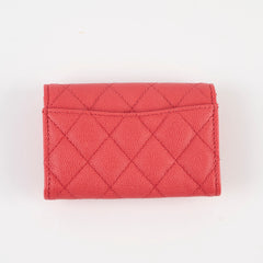 Chanel Card Holder Red Caviar - Microchipped