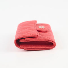 Chanel Card Holder Red Caviar - Microchipped