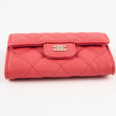 Chanel Card Holder Red Caviar - Microchipped