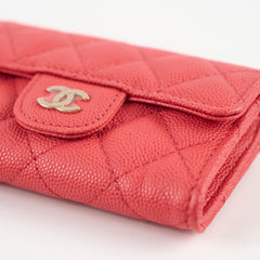 Chanel Card Holder Red Caviar - Microchipped
