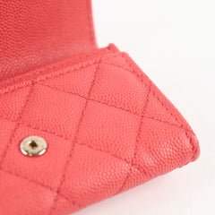 Chanel Card Holder Red Caviar - Microchipped