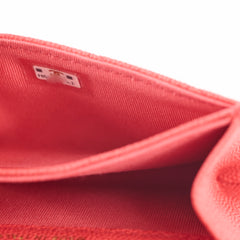 Chanel Card Holder Red Caviar - Microchipped