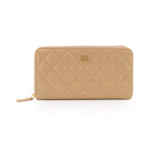 Chanel Long Caviar Beige Wallet