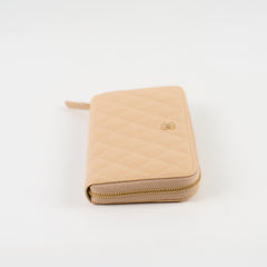 Chanel Long Caviar Beige Wallet