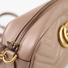 Gucci Marmont Small Camera Pink Beige Bag