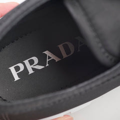 Prada Double Wheel Nylon Gabardine Black Size 38.5 Sneakers