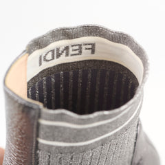 Fendi Rockoko Ankle Boots Silver Size 38