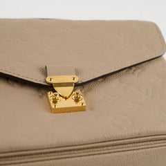Louis Vuitton Pochette Metis Empriente Taupe Beige